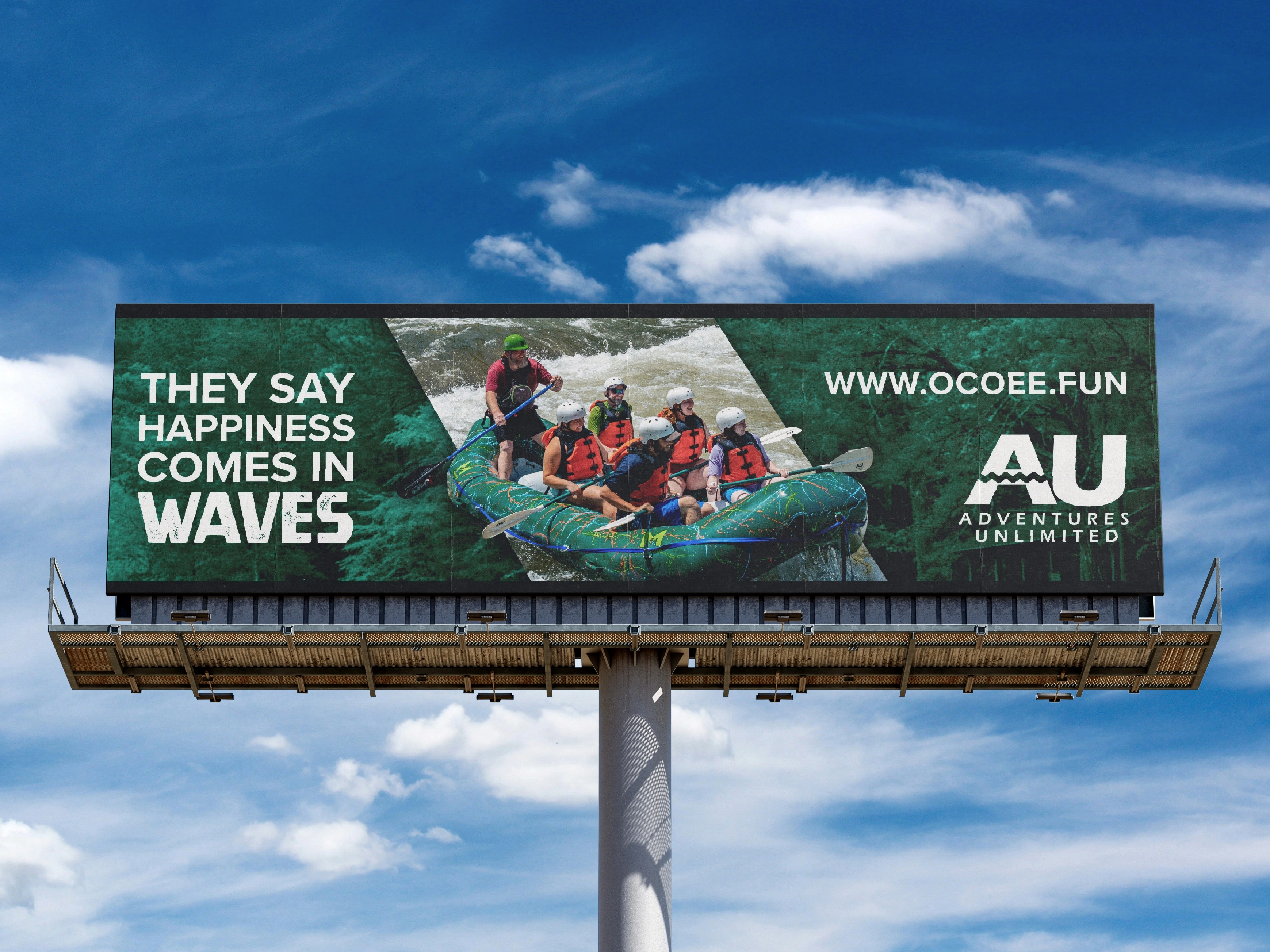 a billboard in the city