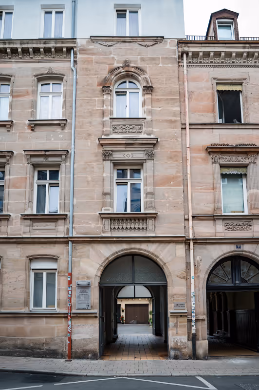 Außenfassade der Praxis Dr. Bachmeier & Kolleginnen – Frauenarzt Fürth Innenstadt