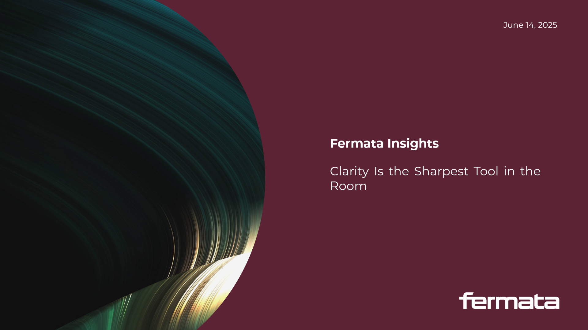Clarity Is the Sharpest Tool in the Room