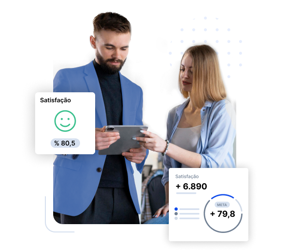 Lider dando feedback positivo pra colaborador