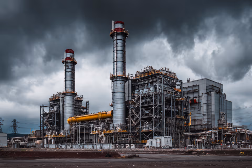Landscape of a power plant