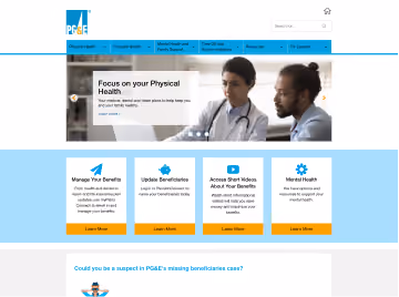 PG&E Benefits hompage