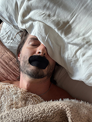 Sleeping with tape