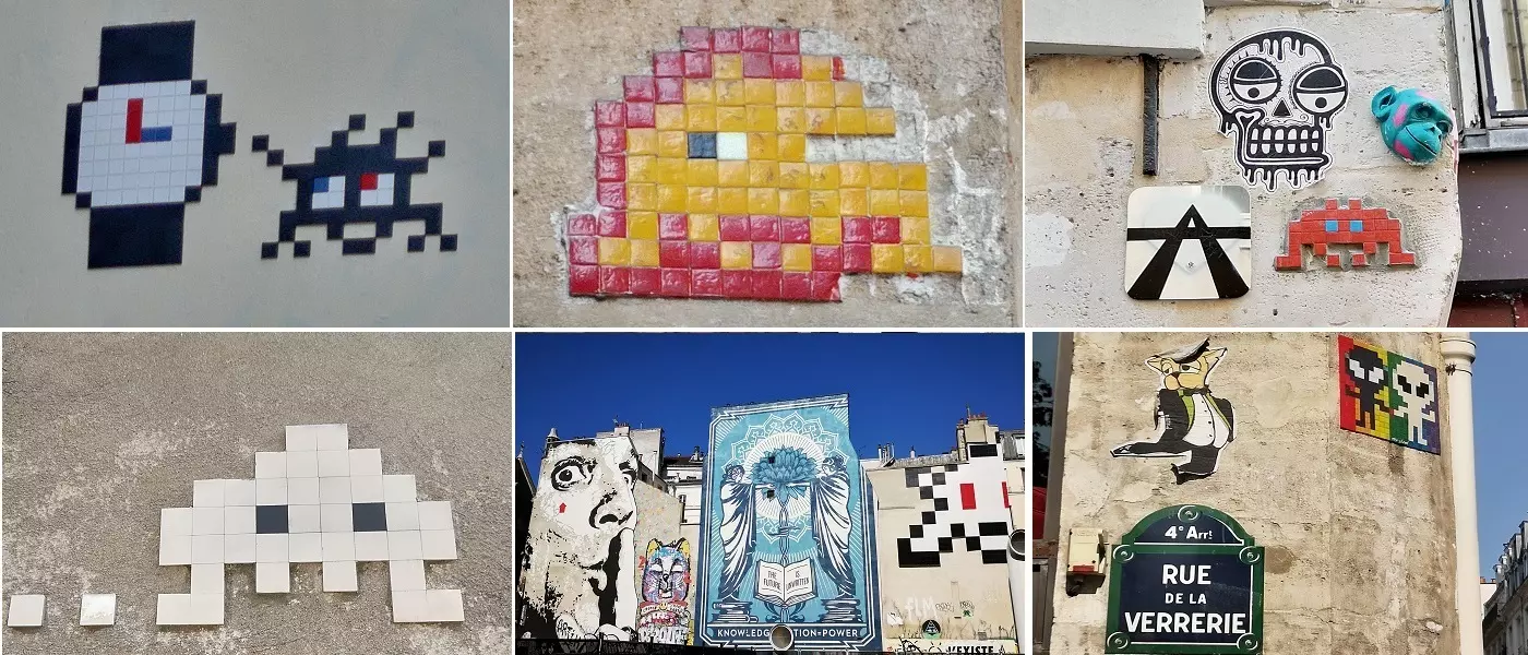 Visite Street Art Invaders avec Paris Antoinette