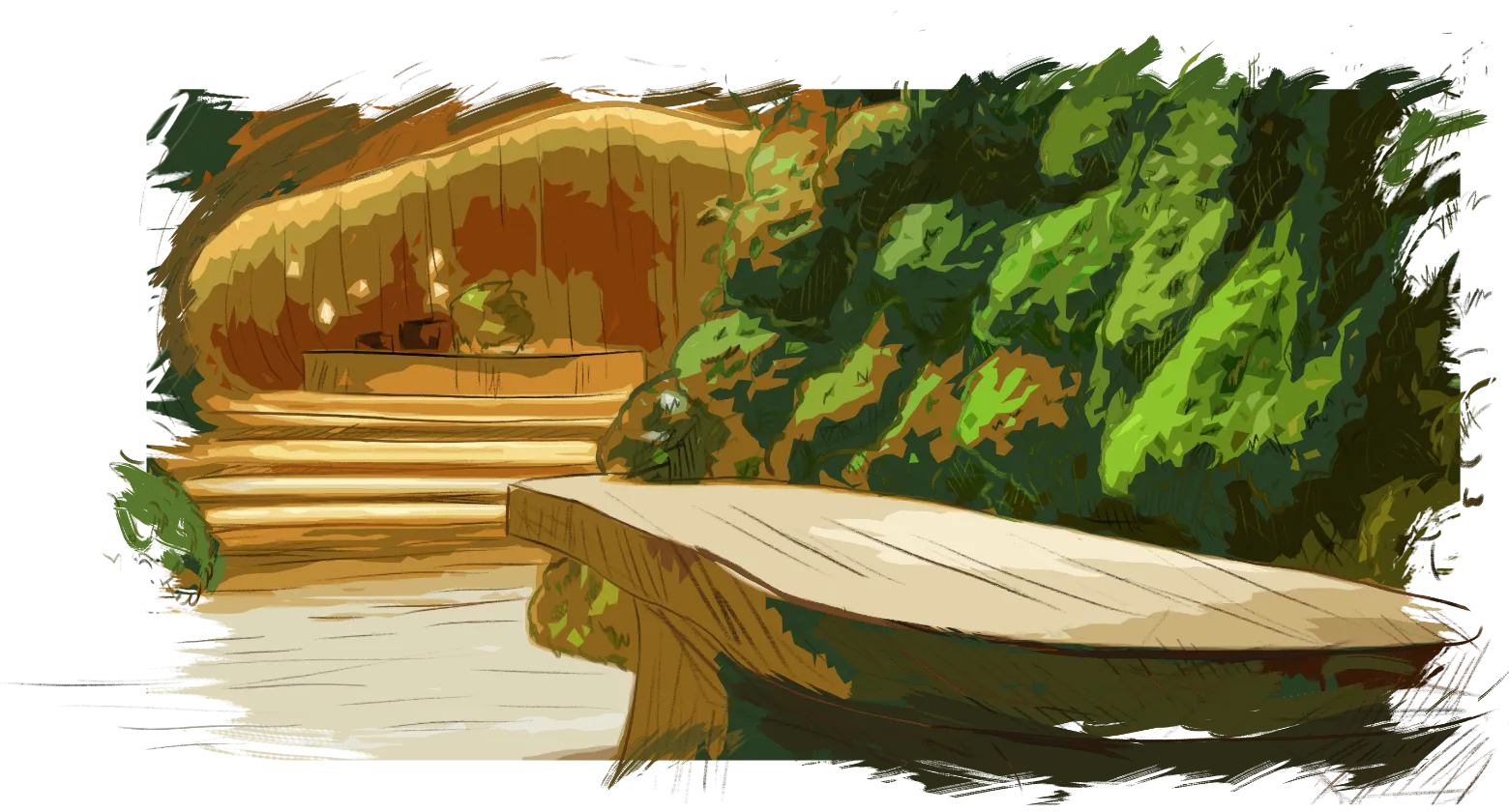 Illustration d’un paysage extérieur représentant l’identité territoriale avec Memorable.