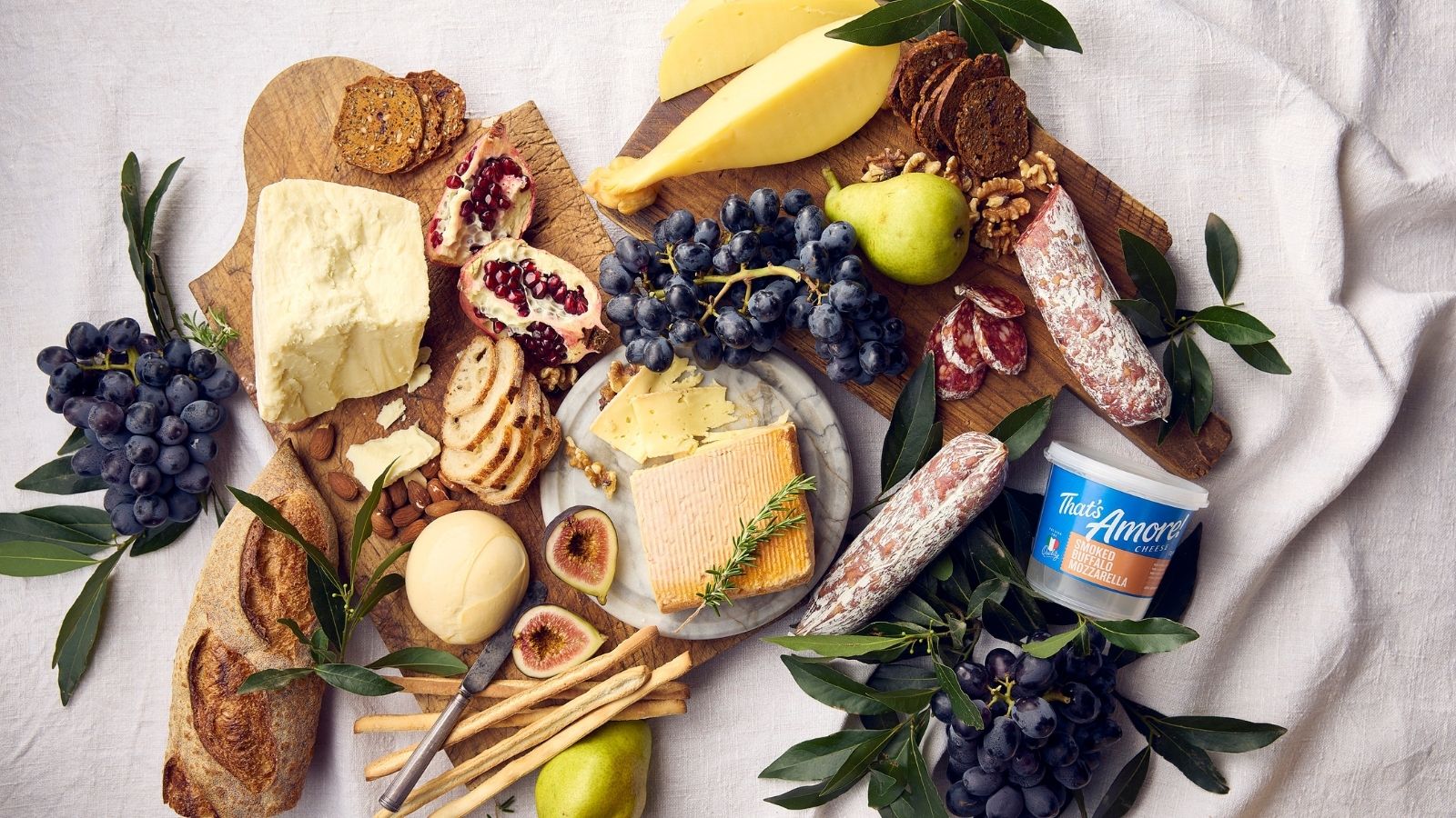 Cheese products on display
