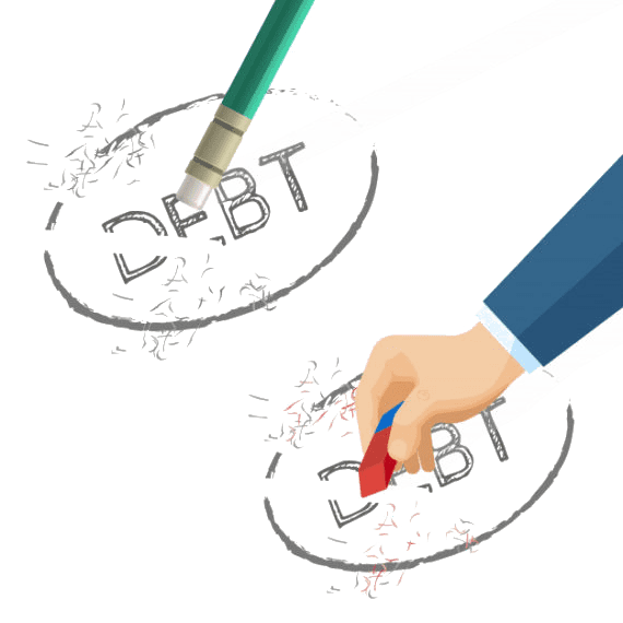 Bankruptcy Filing Do's and Don'ts — debt eraser concept