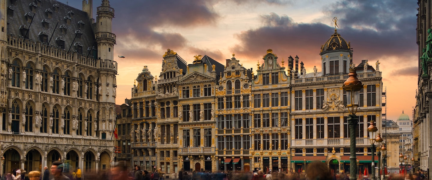 Belgium city skyline