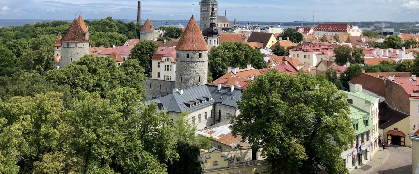 Estonia city skyline