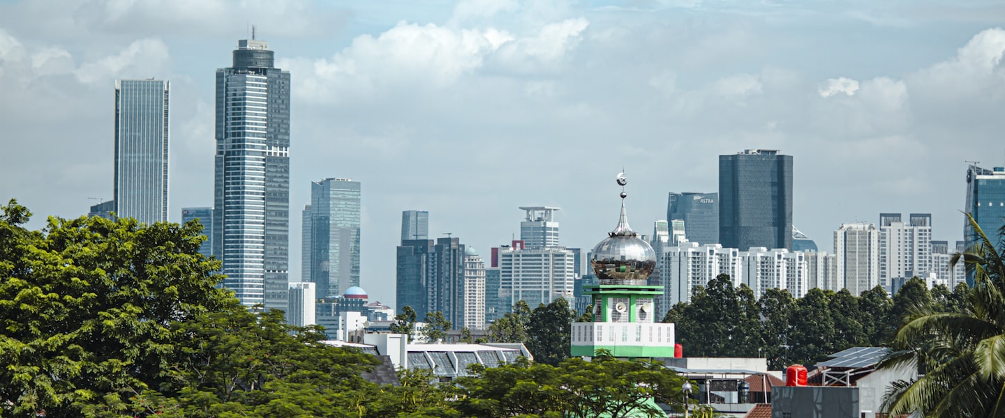 Indonesia city skyline