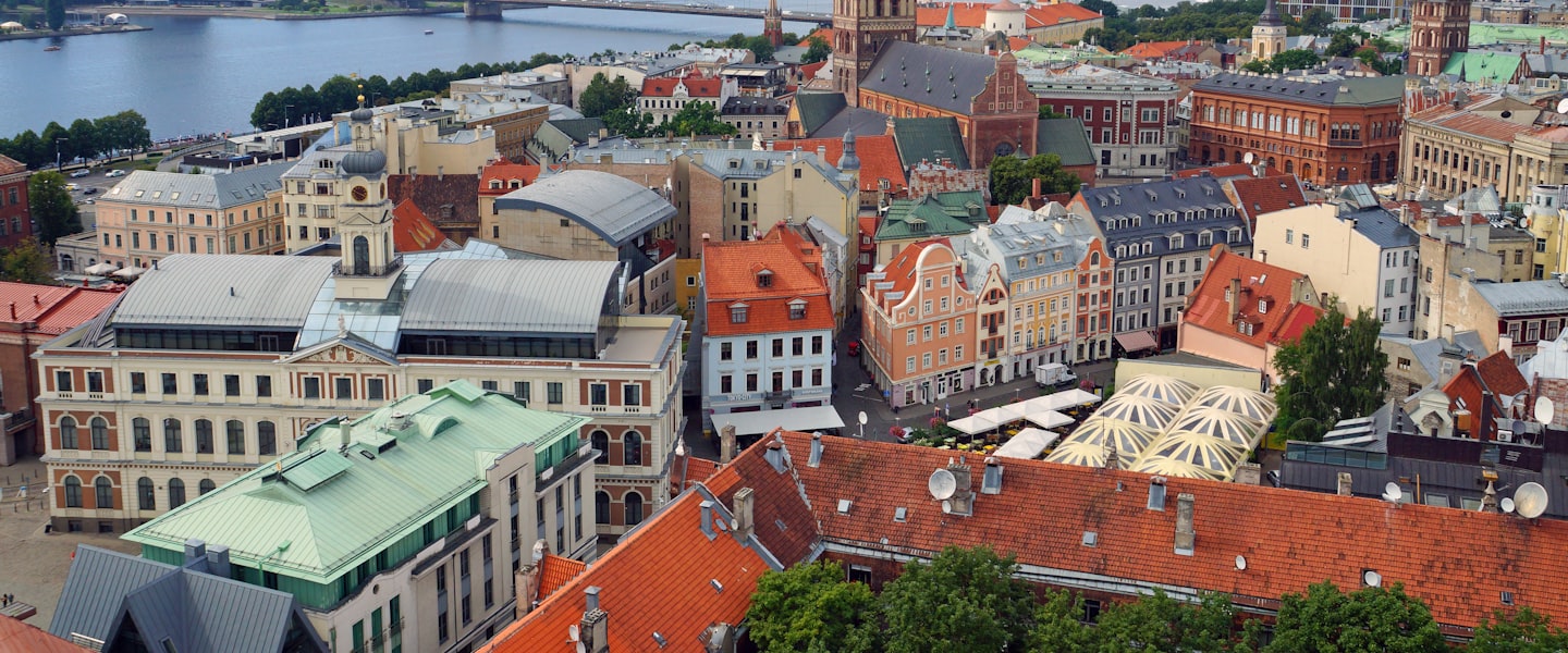 Latvia city skyline