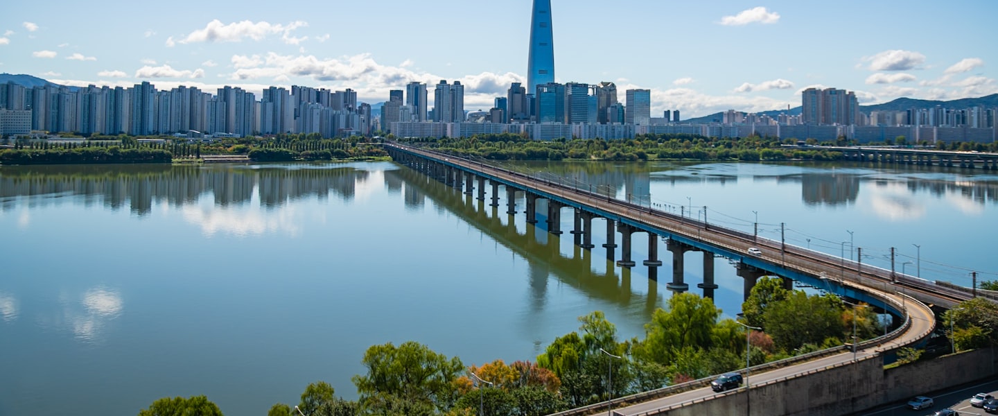 South Korea city skyline