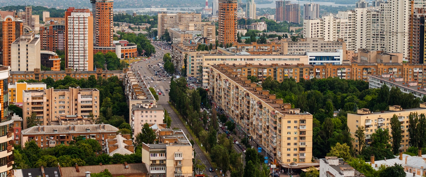 Ukraine city skyline