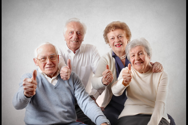Older People Giving a Thumbs Up