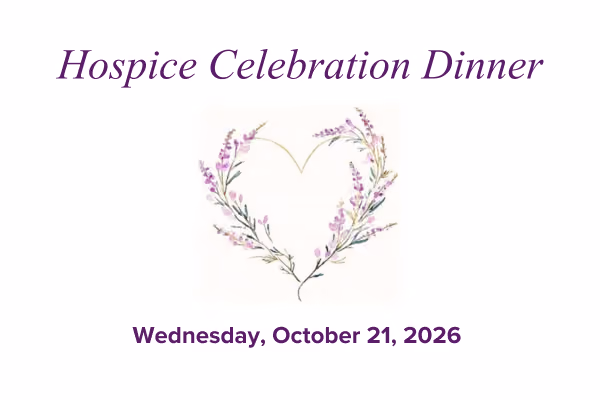 Graphic for Hospice Celebration Dinner