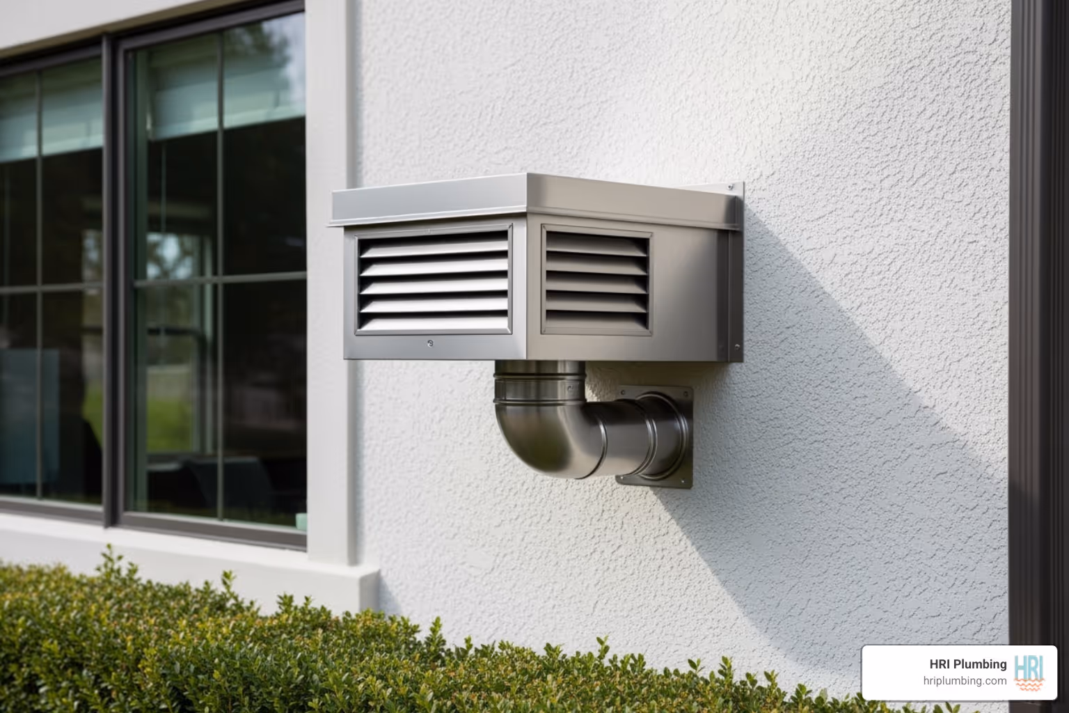 clean vent termination on the exterior of a house - Direct vent water heater