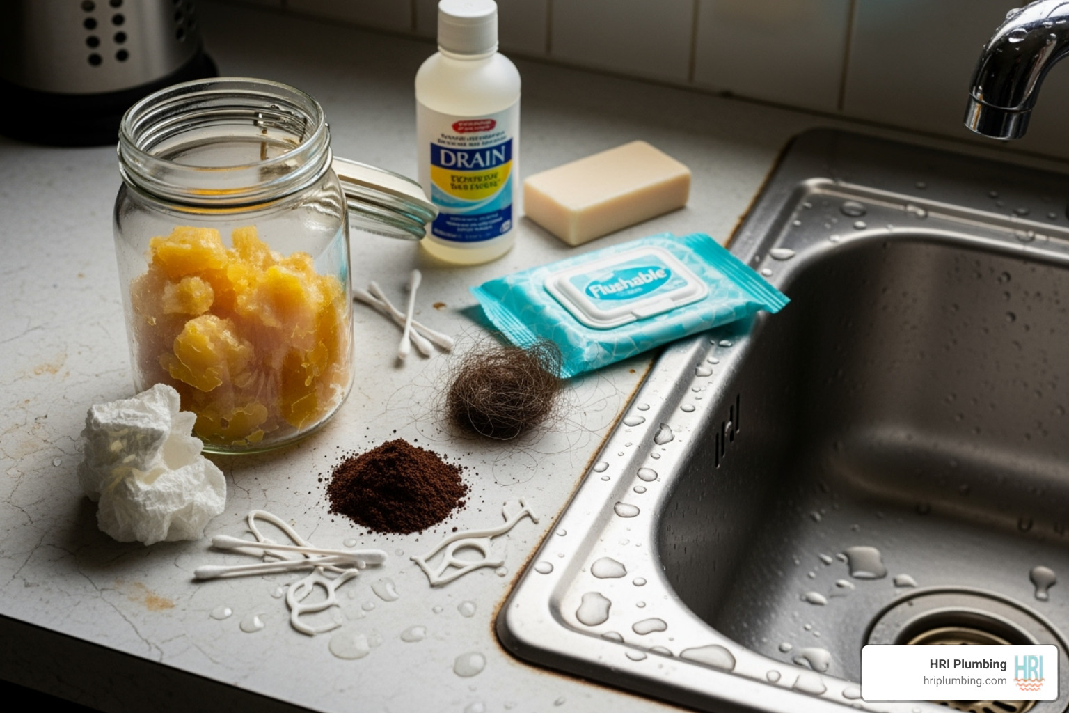 items to never flush down a drain - emergency drain cleaning
