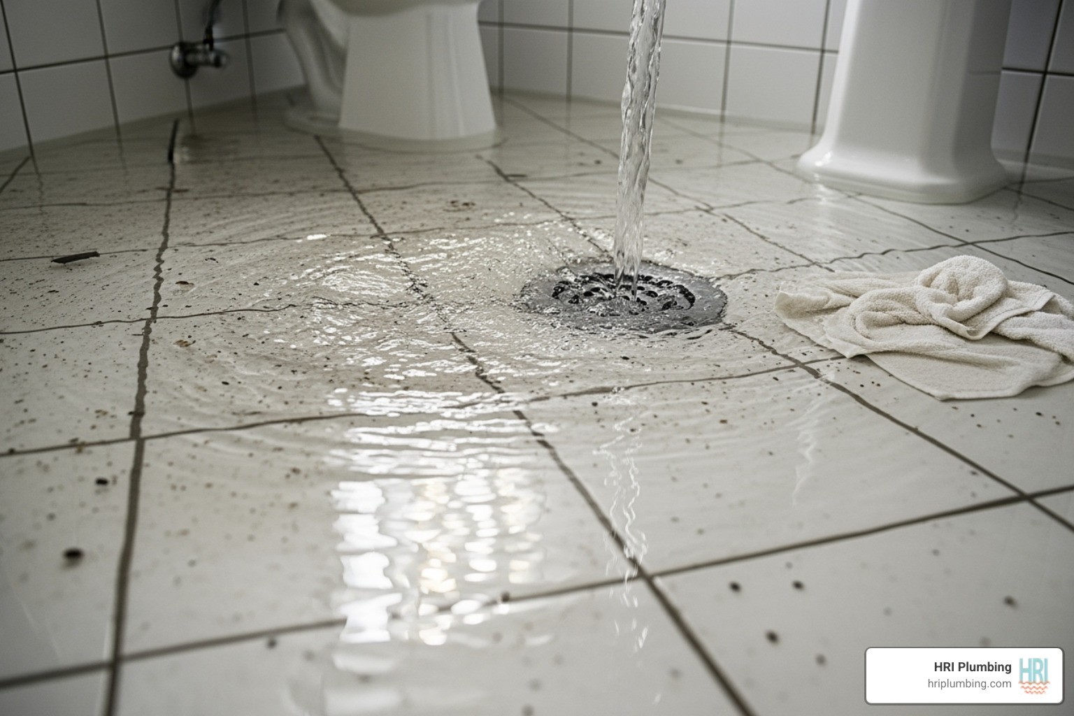 gurgling toilet or overflowing floor drain - emergency drain cleaning