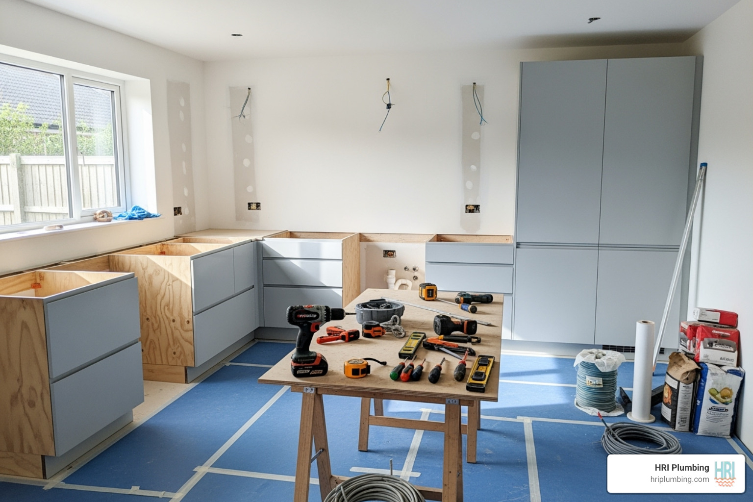 clean and organized kitchen mid-renovation - kitchen renovation Rochester