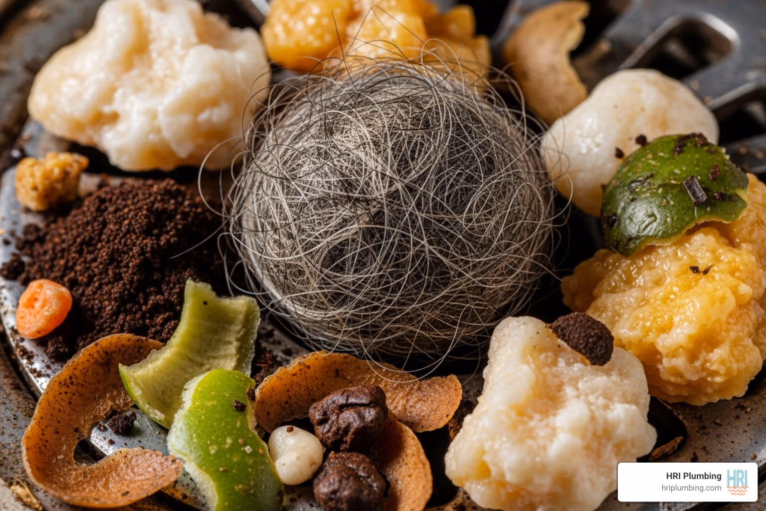 common clog culprits like hair, grease, and food scraps - clogged drain near me