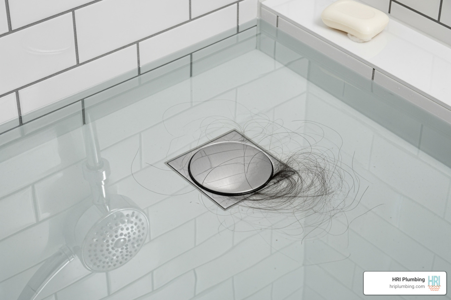 water pooling in a shower - clogged drain near me