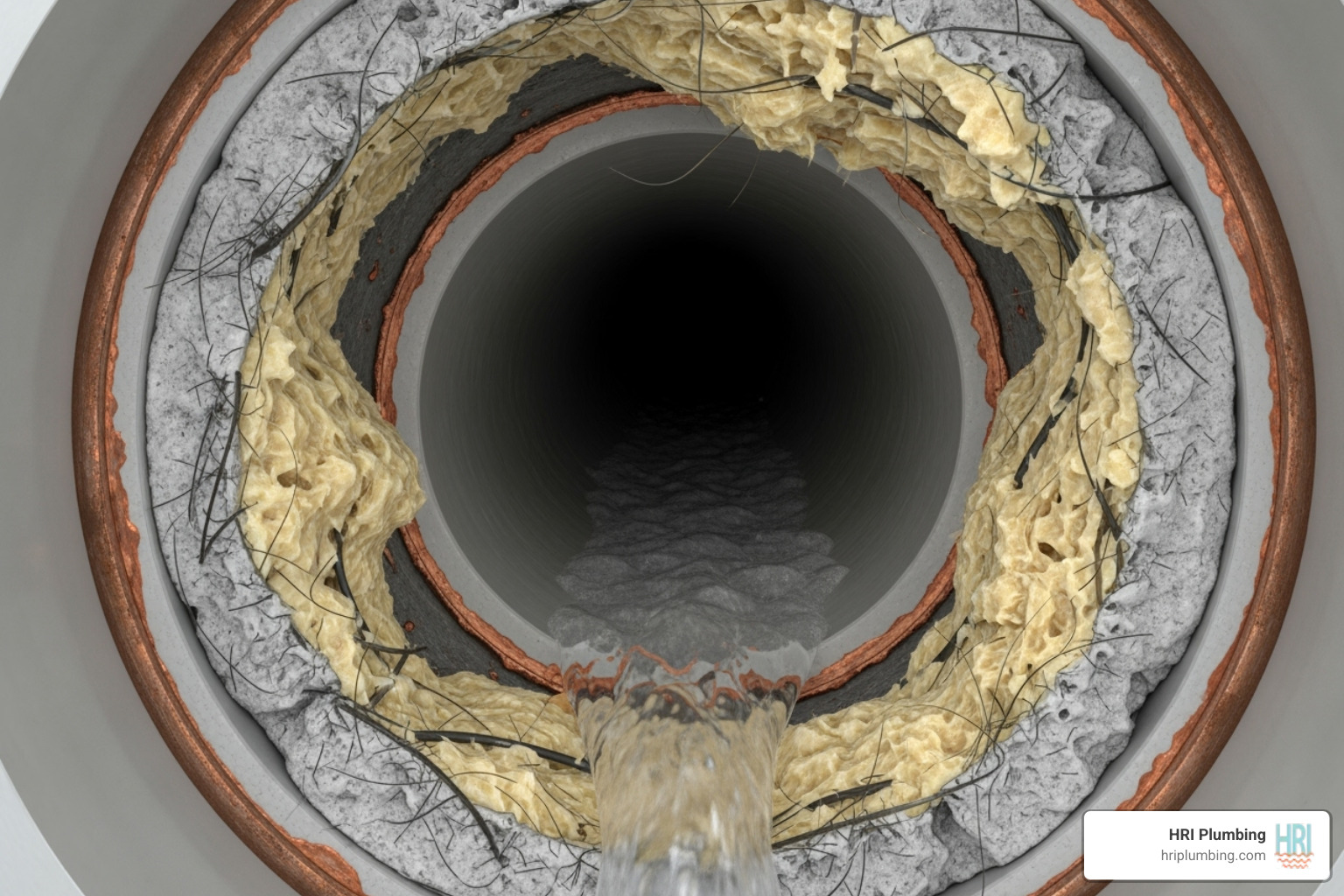 pipe cross section - plumber for clogged drains