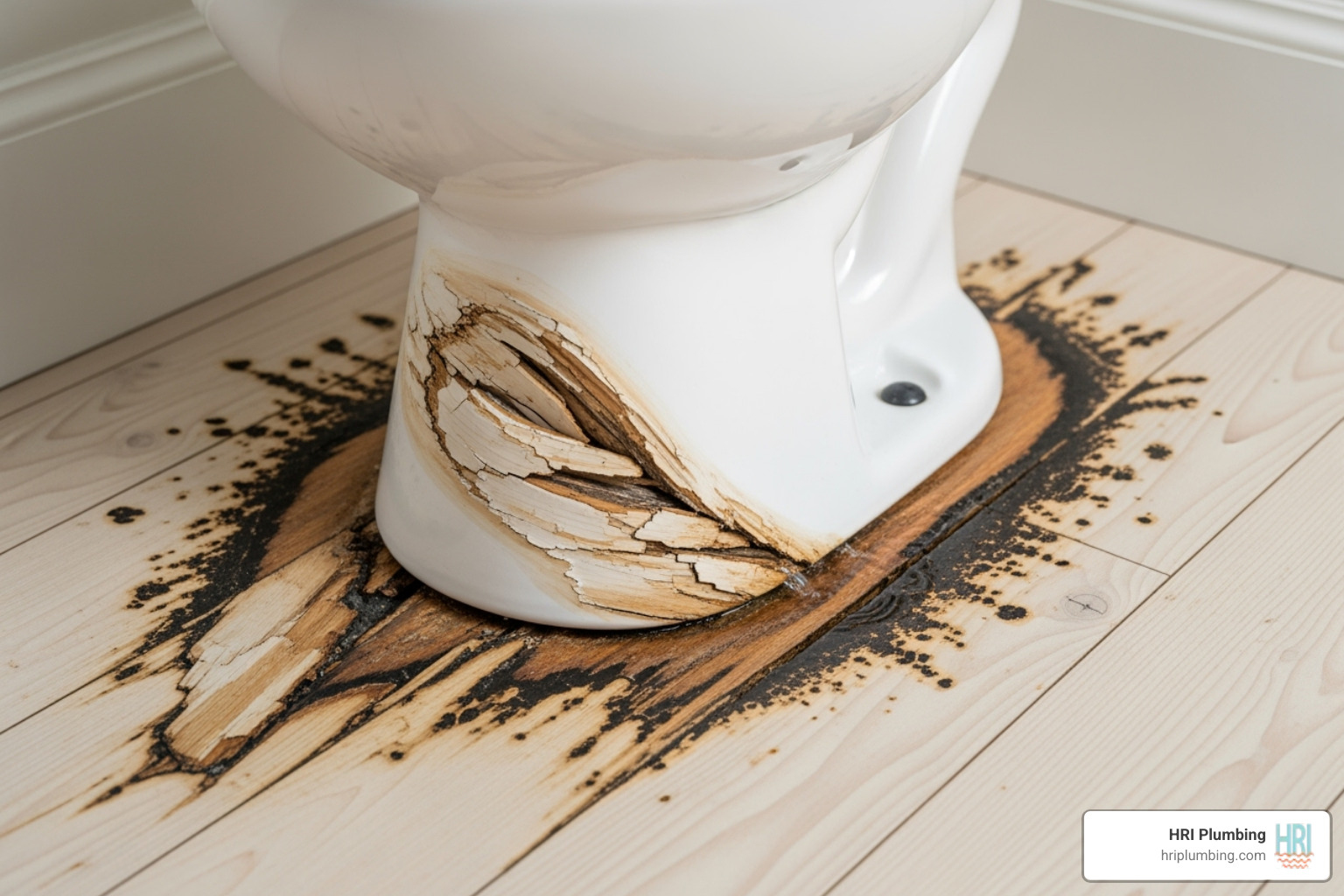 water damage on a floor around the base of a toilet - bathroom toilet install jacksonville il water damage on a floor around the base of a toilet - bathroom toilet install jacksonville il