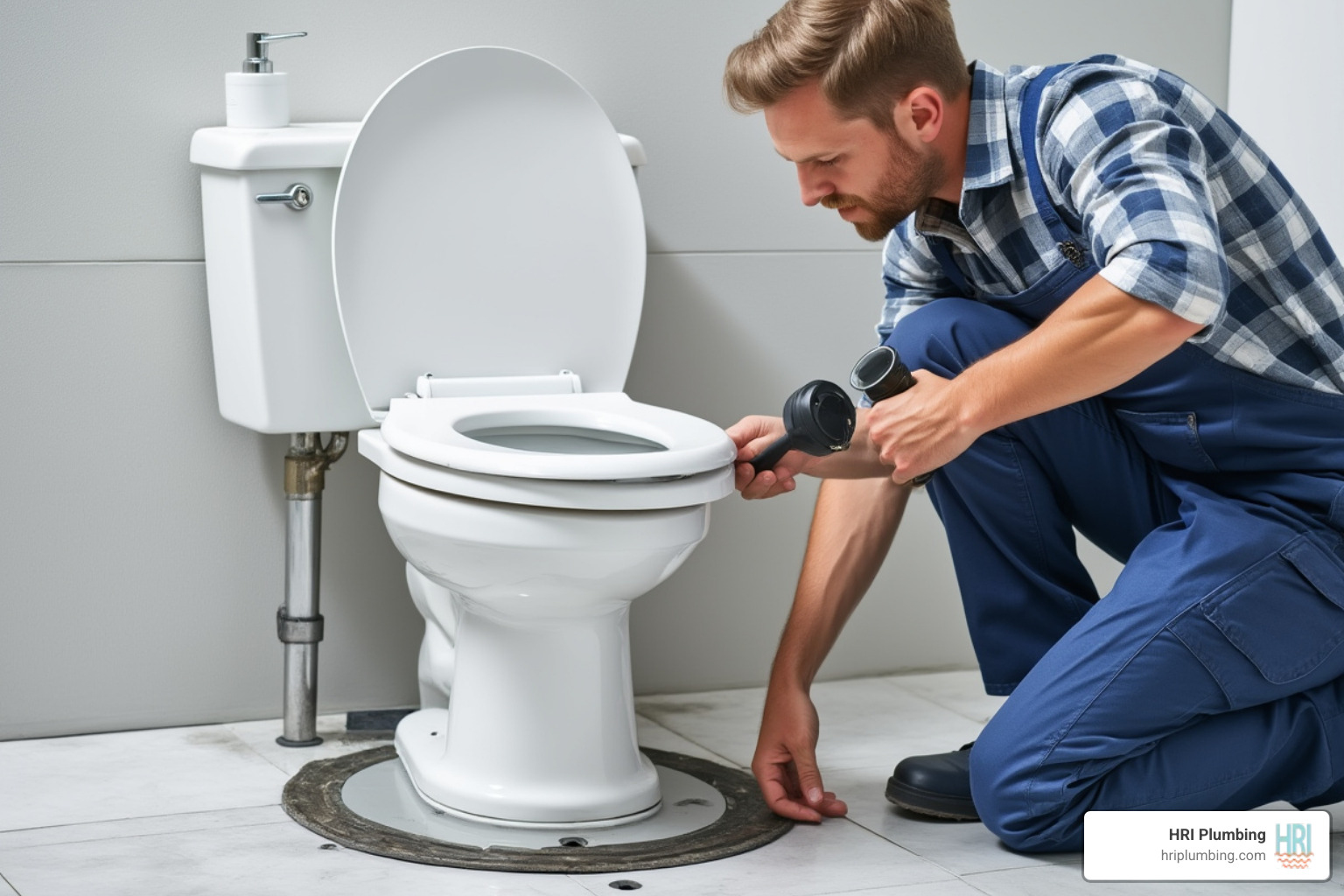 professional plumber carefully setting a new toilet onto the flange - bathroom toilet install jacksonville il professional plumber carefully setting a new toilet onto the flange - bathroom toilet install jacksonville il