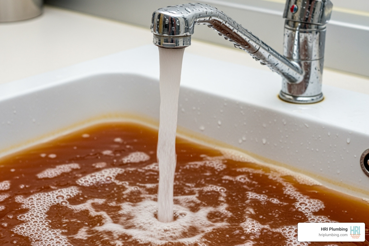discolored, brownish water running from a kitchen faucet - water line repair jacksonville il discolored, brownish water running from a kitchen faucet - water line repair jacksonville il