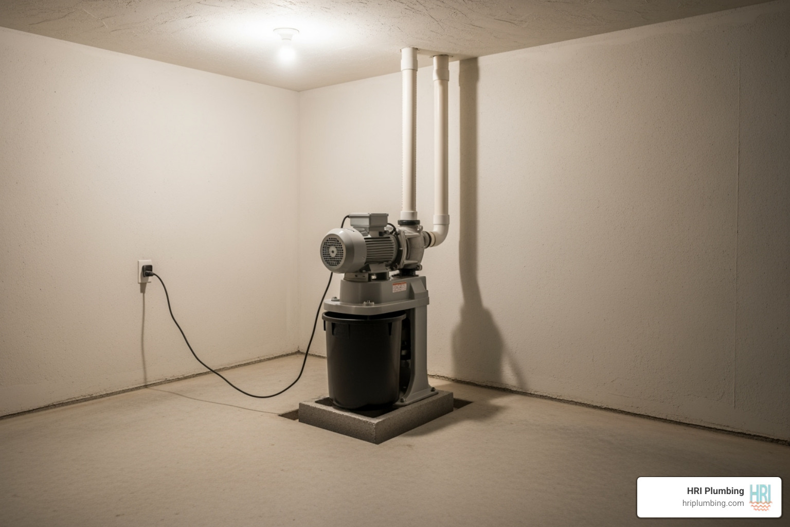 A dry, clean basement floor with a new sump pump installed in the corner - emergency sump pump service rushville il A dry, clean basement floor with a new sump pump installed in the corner - emergency sump pump service rushville il