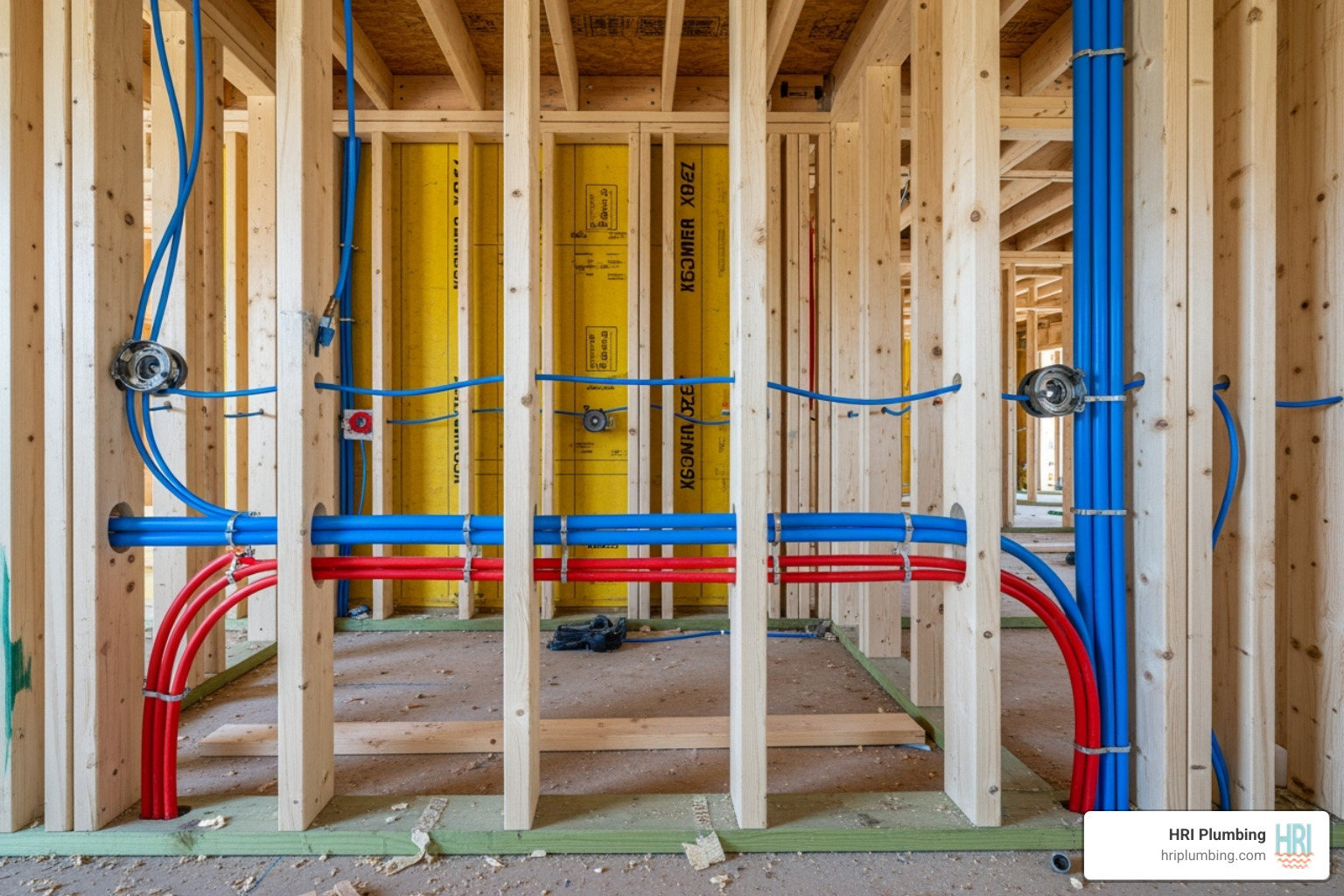 new clean PEX piping installed - kitchen plumbing remodel springfield il