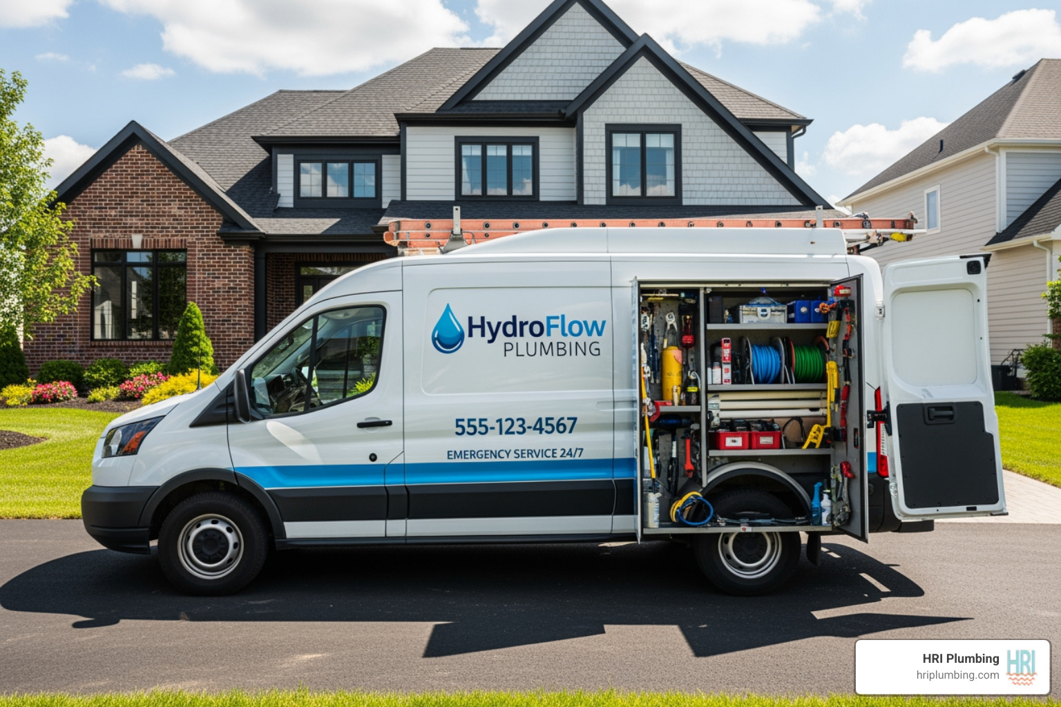 clean, professional service truck - "I think I have a hidden water leak. Can you find companies that specialize in leak detection in Springfield IL?"
