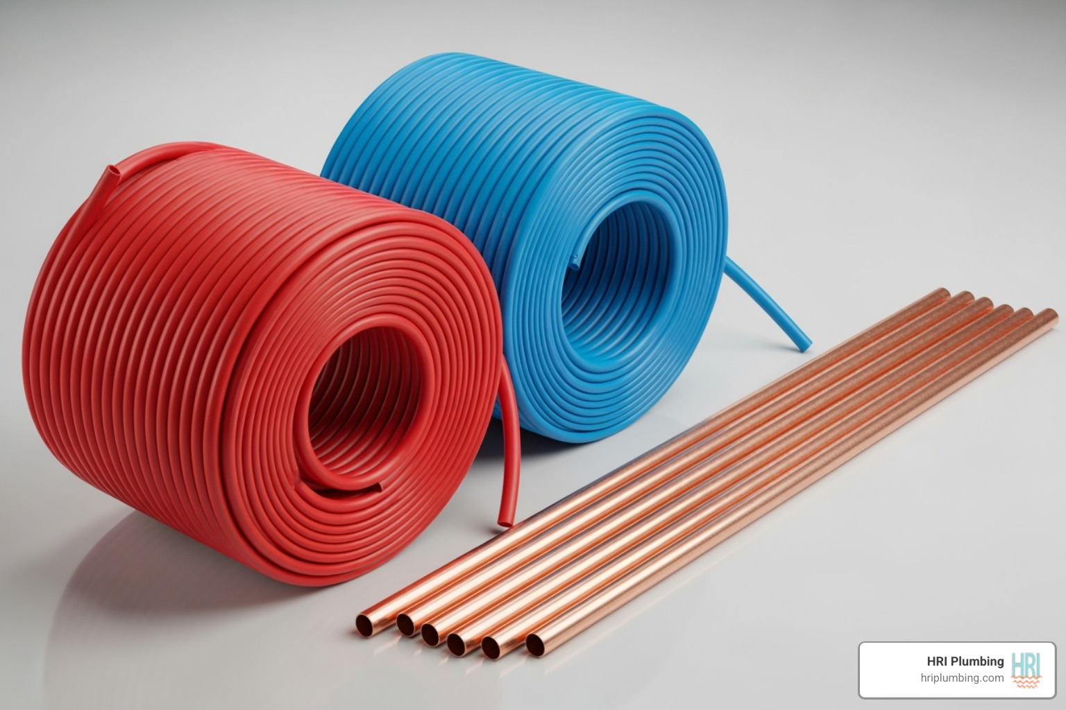 rolls of PEX tubing and lengths of copper pipe - house repiping rushville il rolls of PEX tubing and lengths of copper pipe - house repiping rushville il