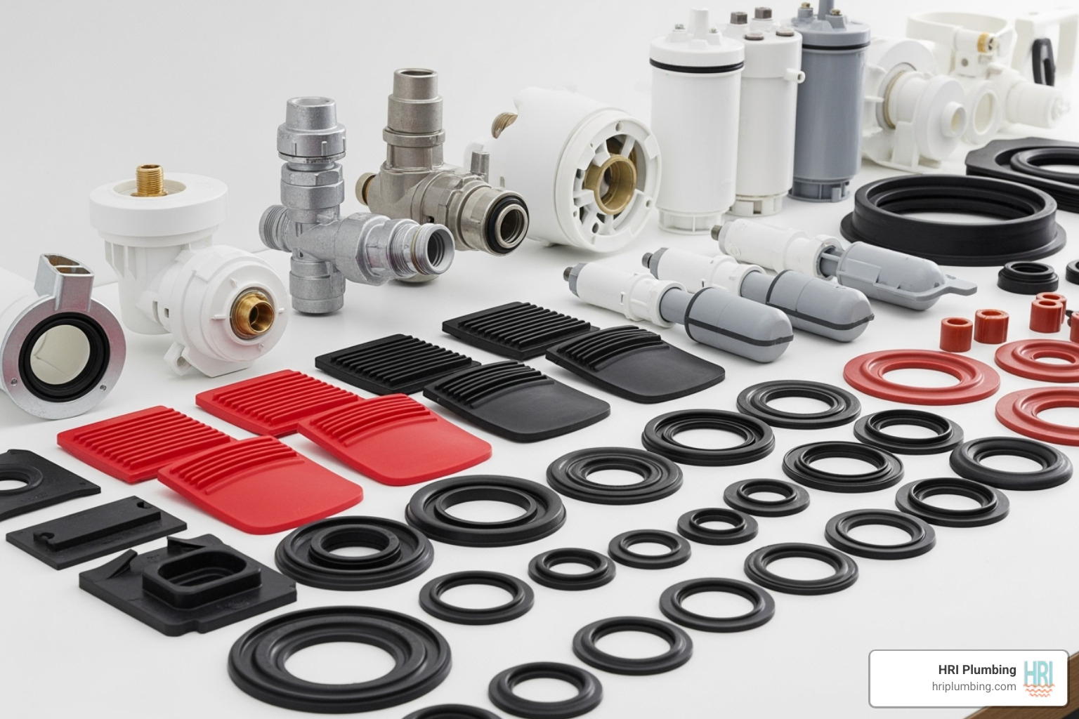 various commercial toilet parts like flush valves and seals - commercial toilet repair jacksonville