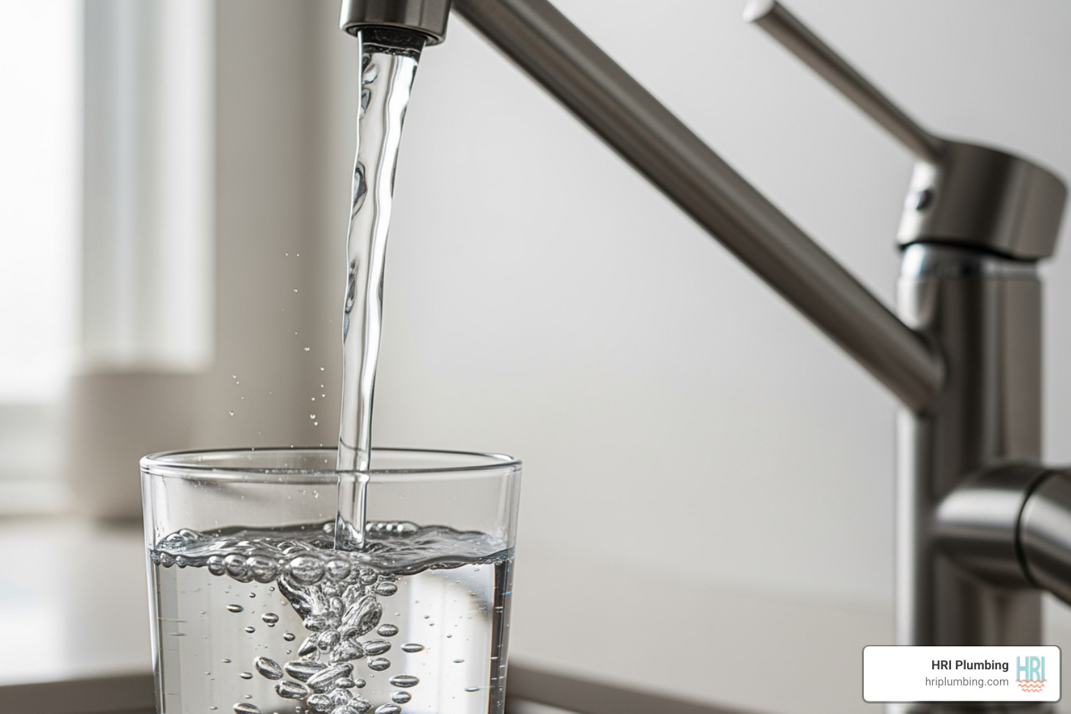 a clean glass of water being poured from a modern kitchen faucet - backflow prevention installation service a clean glass of water being poured from a modern kitchen faucet - backflow prevention installation service