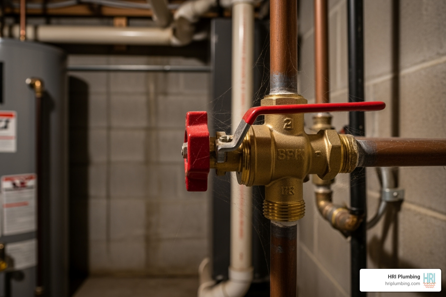of a main water shut-off valve - emergency leak repair springfield il