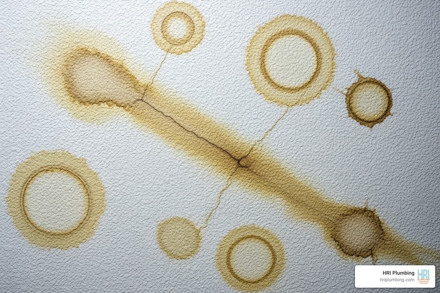 of water stains on a ceiling - emergency leak repair springfield il