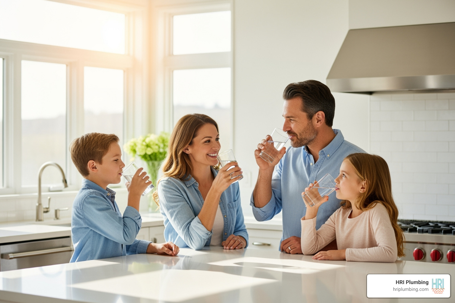 family enjoying clean water - whole home repiping springfield il family enjoying clean water - whole home repiping springfield il