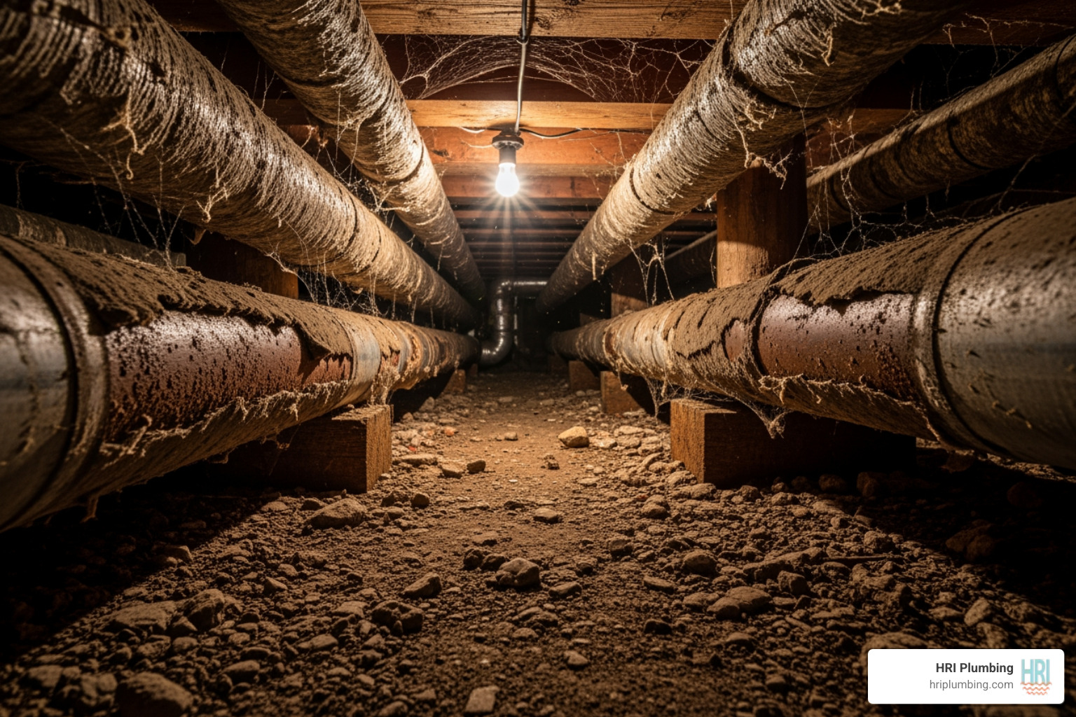 insulated pipes in a crawl space - urgent pipe repair jacksonville il