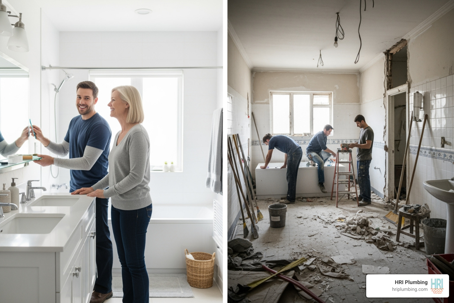 infographic comparing one-day bathroom remodel timeline and benefits versus traditional multi-week renovation project showing less disruption, lower cost, and faster results - same day bathroom remodeling in rushville, il infographic comparing one-day bathroom remodel timeline and benefits versus traditional multi-week renovation project showing less disruption, lower cost, and faster results - same day bathroom remodeling in rushville, il