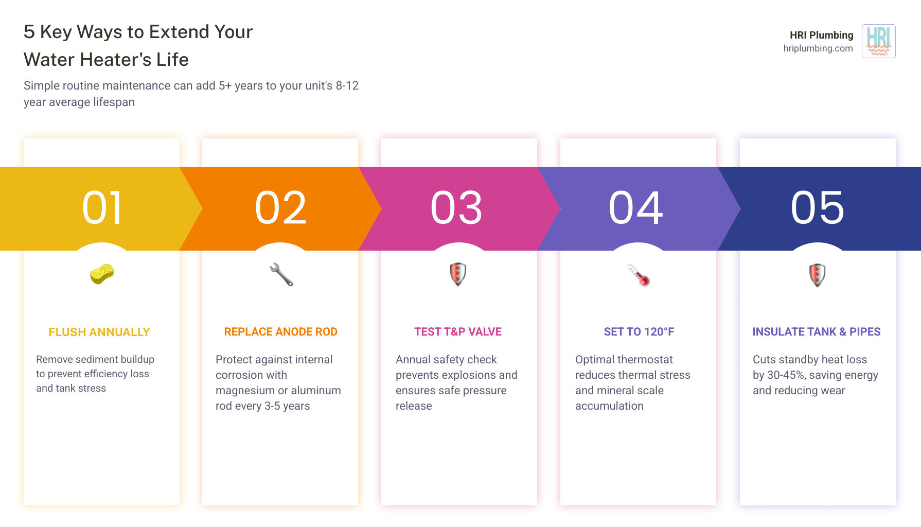 Water heater maintenance checklist infographic showing components and annual maintenance cycles - how to extend the life of Water heater maintenance checklist infographic showing components and annual maintenance cycles - how to extend the life of