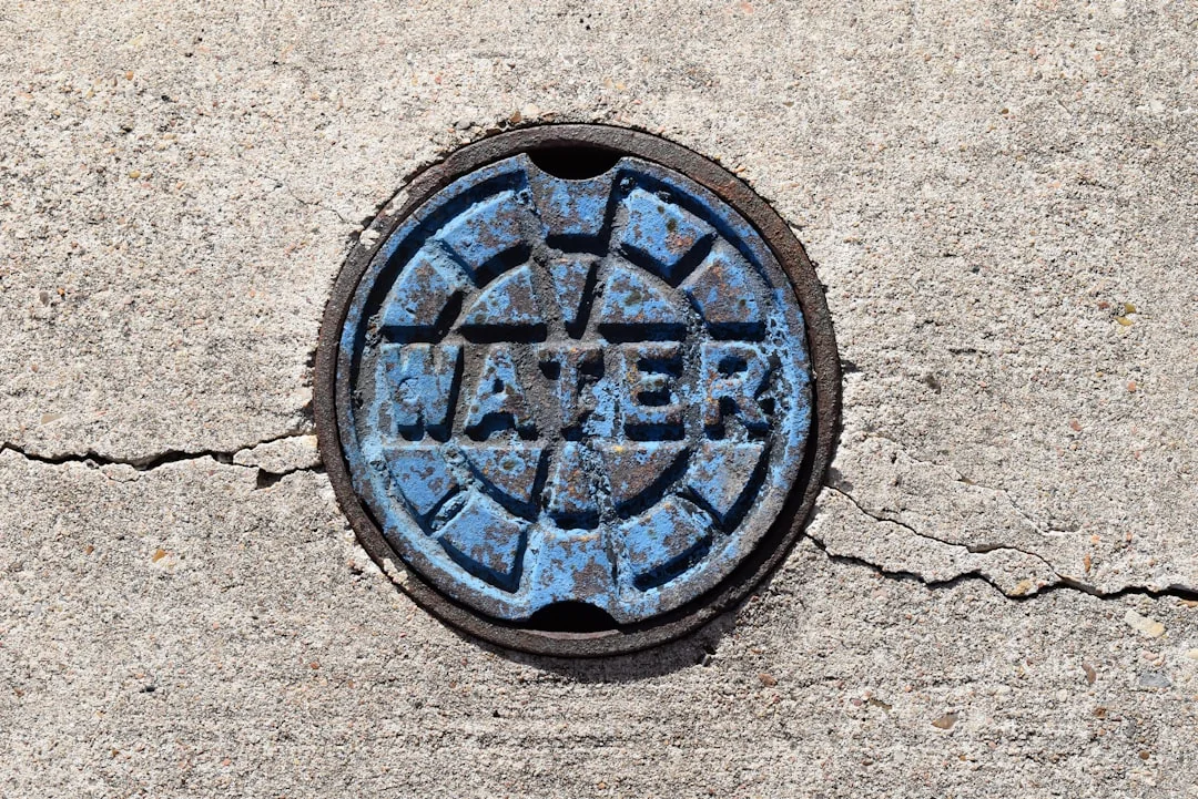 infographic showing home drain system branch lines connecting to main sewer line with warning signs labeled