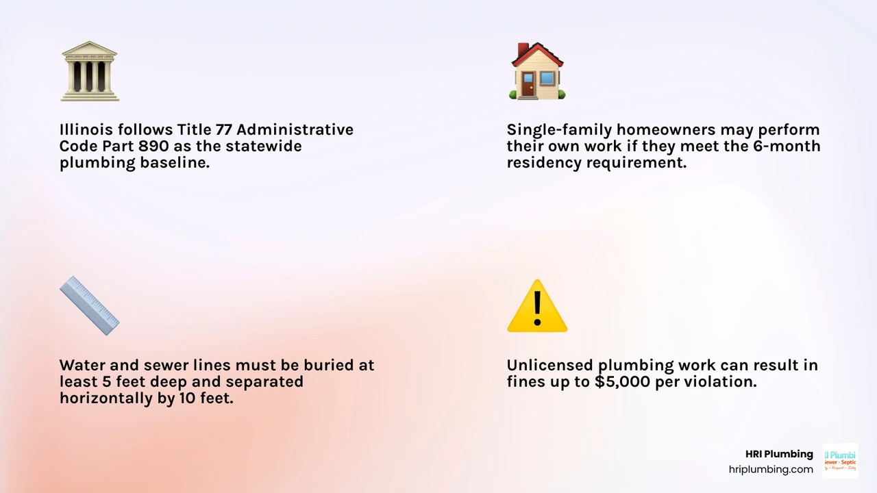 Hierarchy of Illinois plumbing regulations from state code to local municipal amendments for homeowners infographic Hierarchy of Illinois plumbing regulations from state code to local municipal amendments for homeowners infographic
