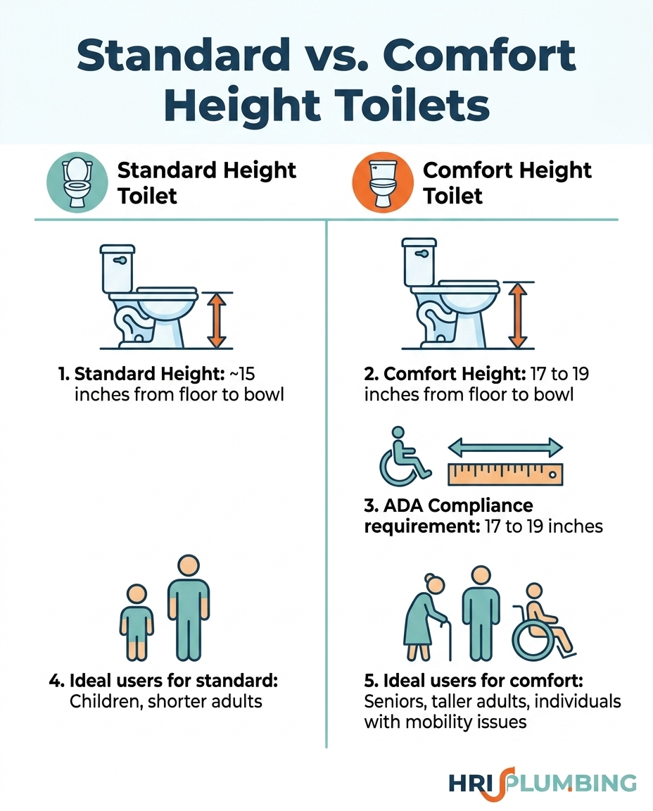 Standard vs. Comfort Height Toilets