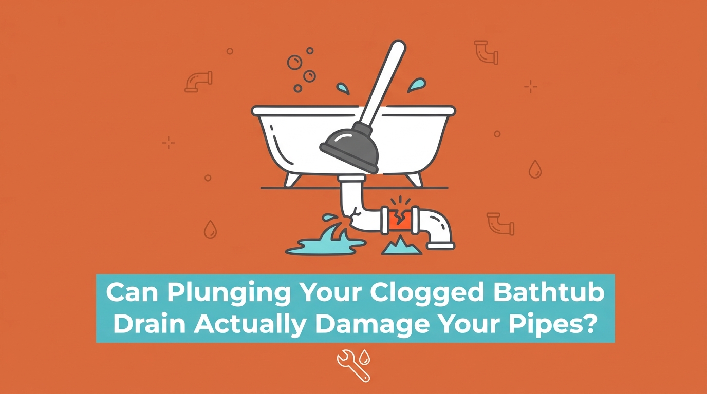 Why Plunging Your Clogged Bathtub Drain Might Actually Damage Your Pipes