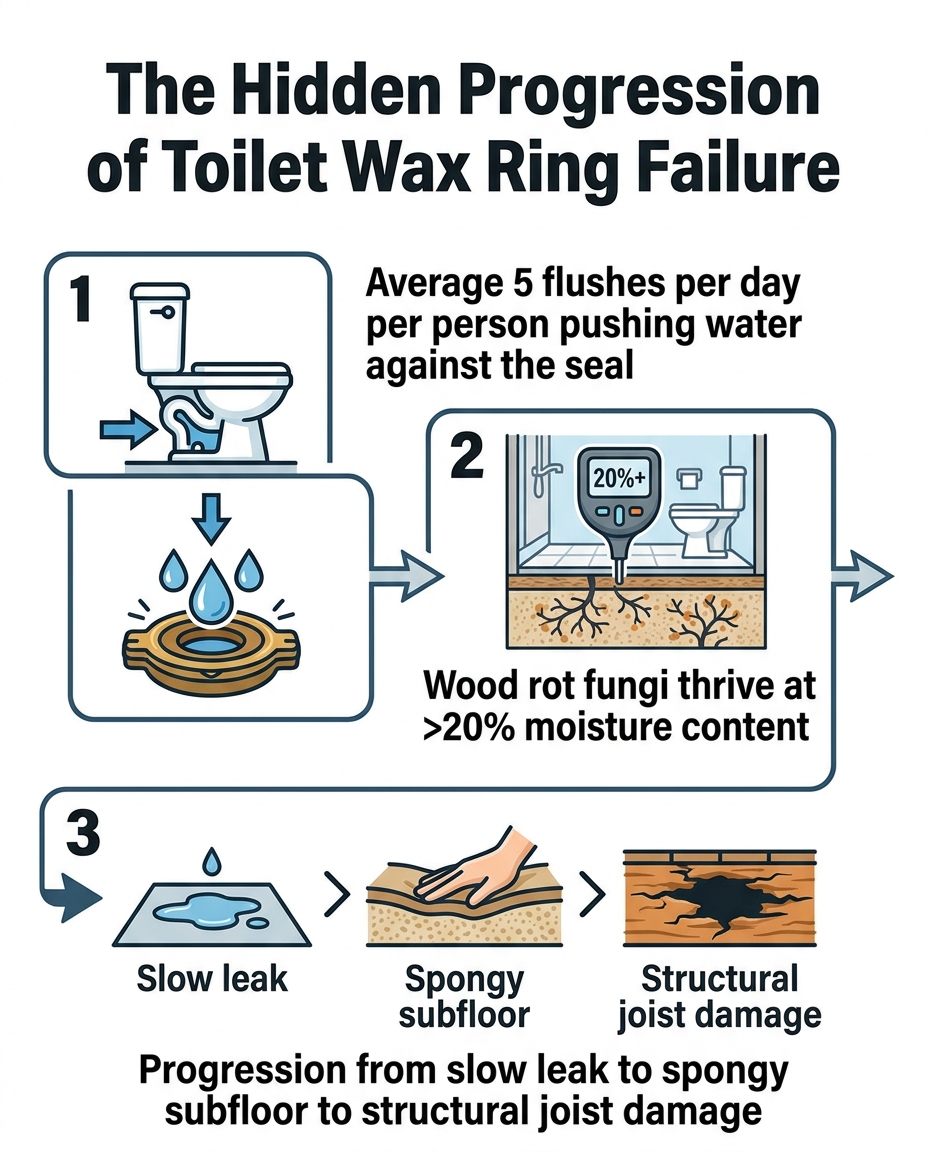 The Hidden Progression of Toilet Wax Ring Failure