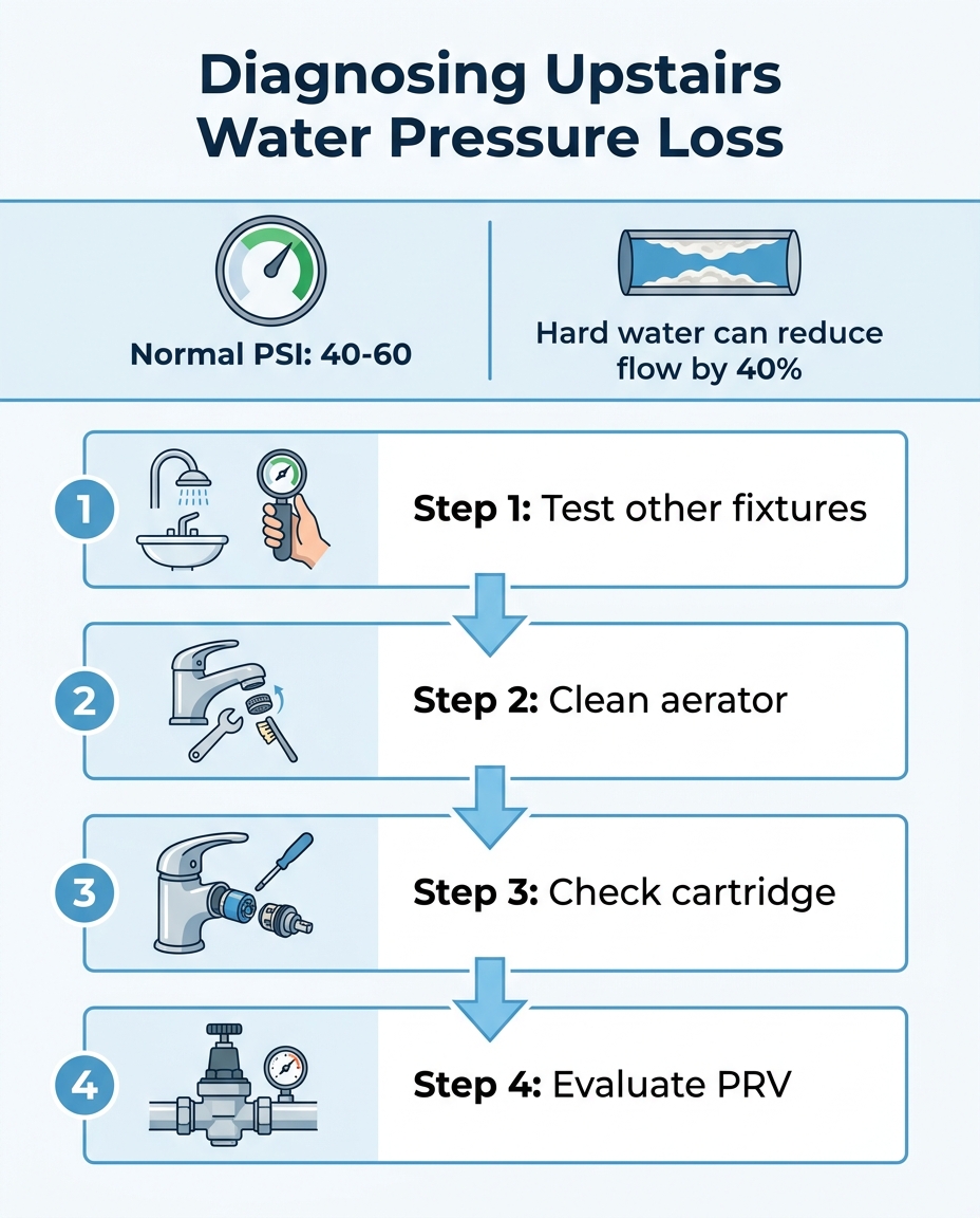 Diagnosing Upstairs Water Pressure Loss