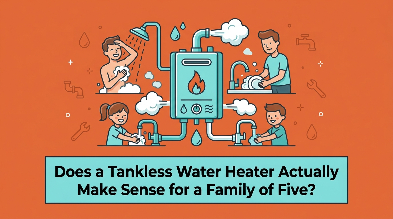Does a Tankless Water Heater Actually Make Sense for a Family of Five?