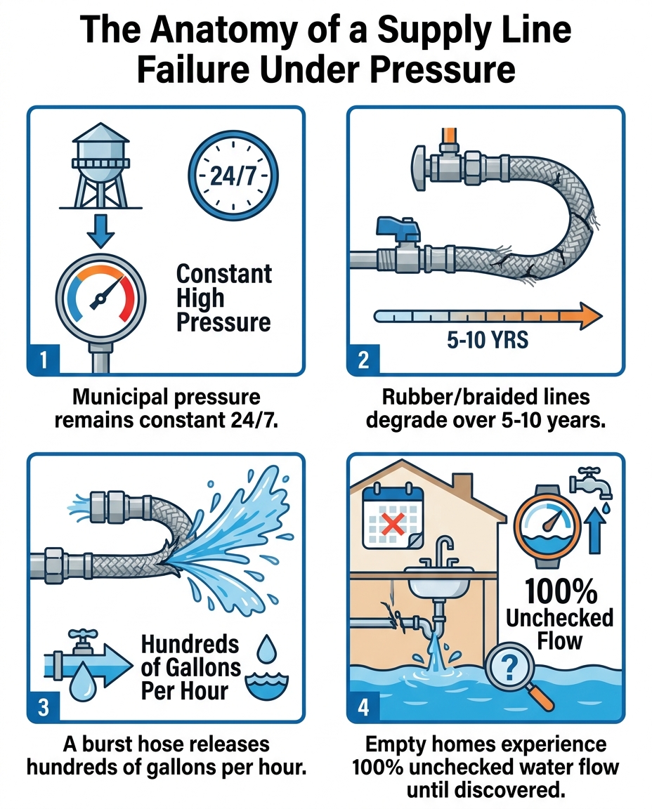 The Anatomy of a Supply Line Failure Under Pressure