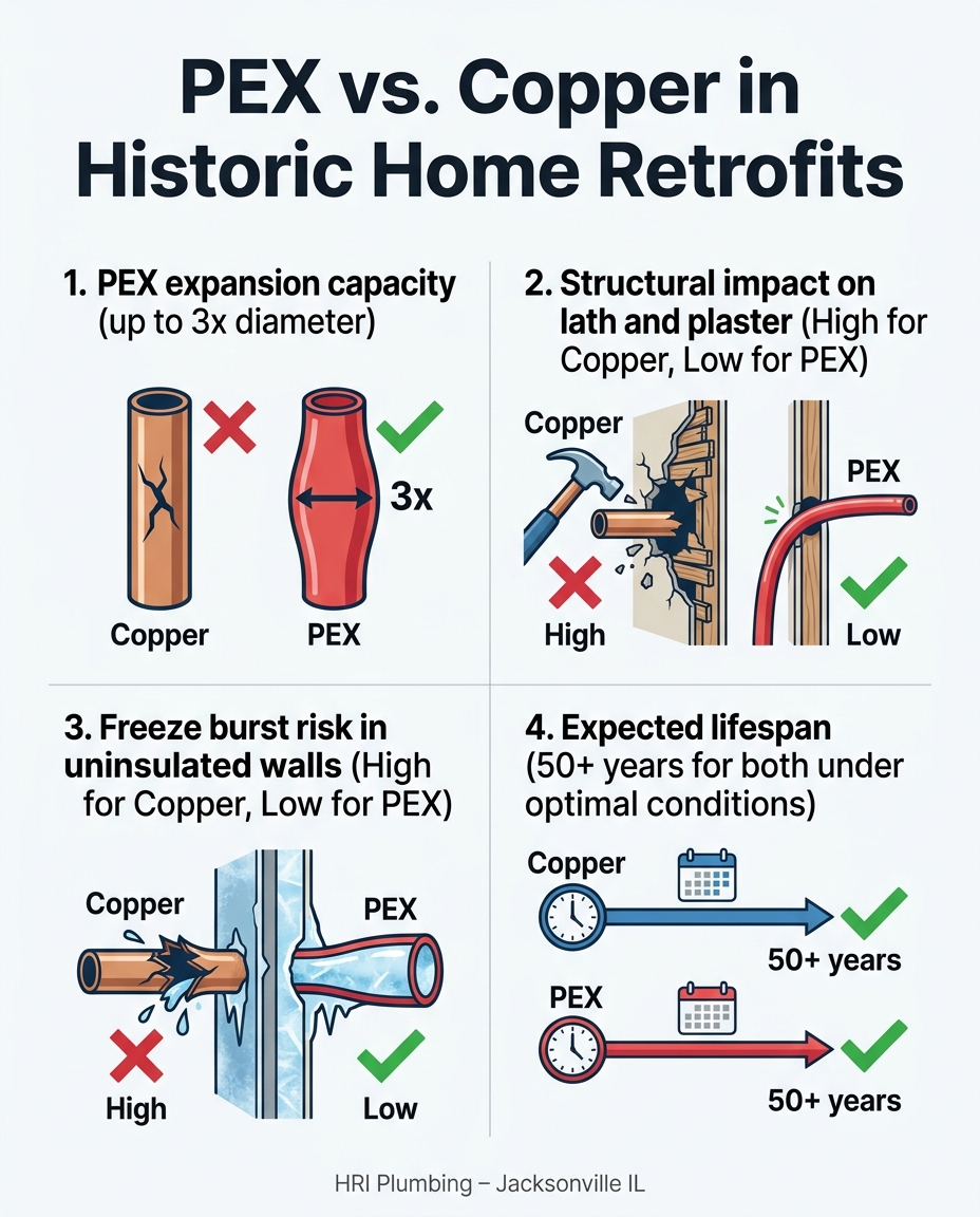 PEX vs. Copper in Historic Home Retrofits